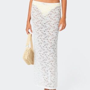 NWOT White Lace Skirt never worn